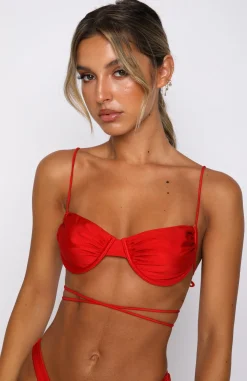 Bikini Tops | White Fox Boutique Siena Bikini Top Shiny red