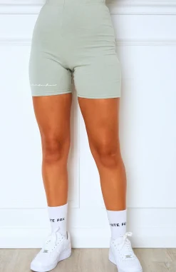 Shorts | White Fox Boutique Signature Bike Shorts Sage green