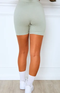 Shorts | White Fox Boutique Signature Bike Shorts Sage green