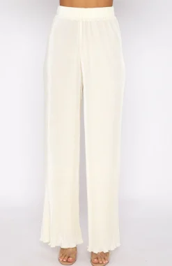 Pants | White Fox Boutique Sincerely Yours Pants Cream white