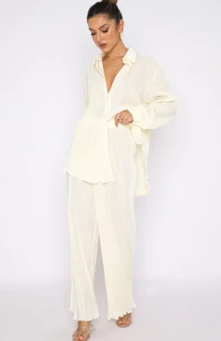 Pants | White Fox Boutique Sincerely Yours Pants Cream white
