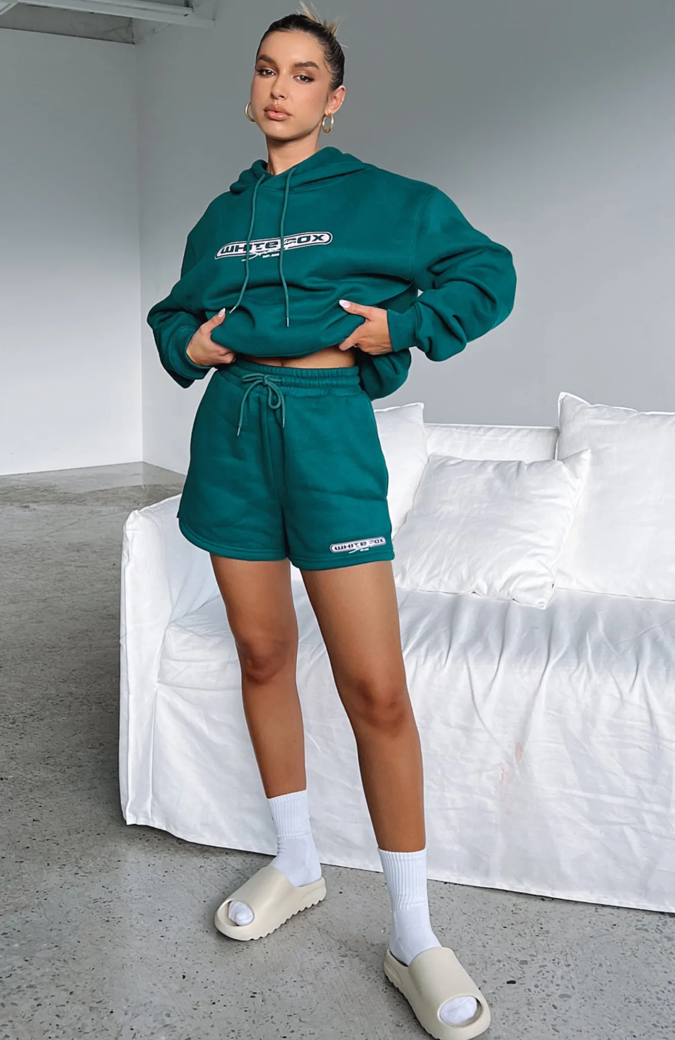 Shorts | White Fox Boutique So Predictable Lounge Shorts green