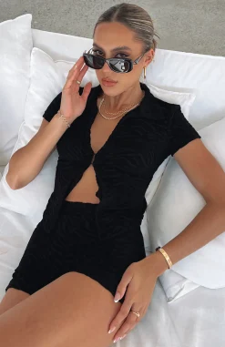 Shirts & Blouses | White Fox Boutique So Tempted Terry Top black