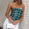 Shirts & Blouses | White Fox Boutique Soft Spot Bustier Plaid green