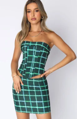 Shirts & Blouses | White Fox Boutique Soft Spot Bustier Plaid green