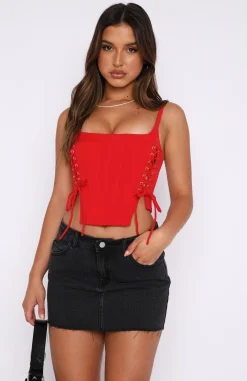 Shirts & Blouses | White Fox Boutique Some Like It Hot Bustier red