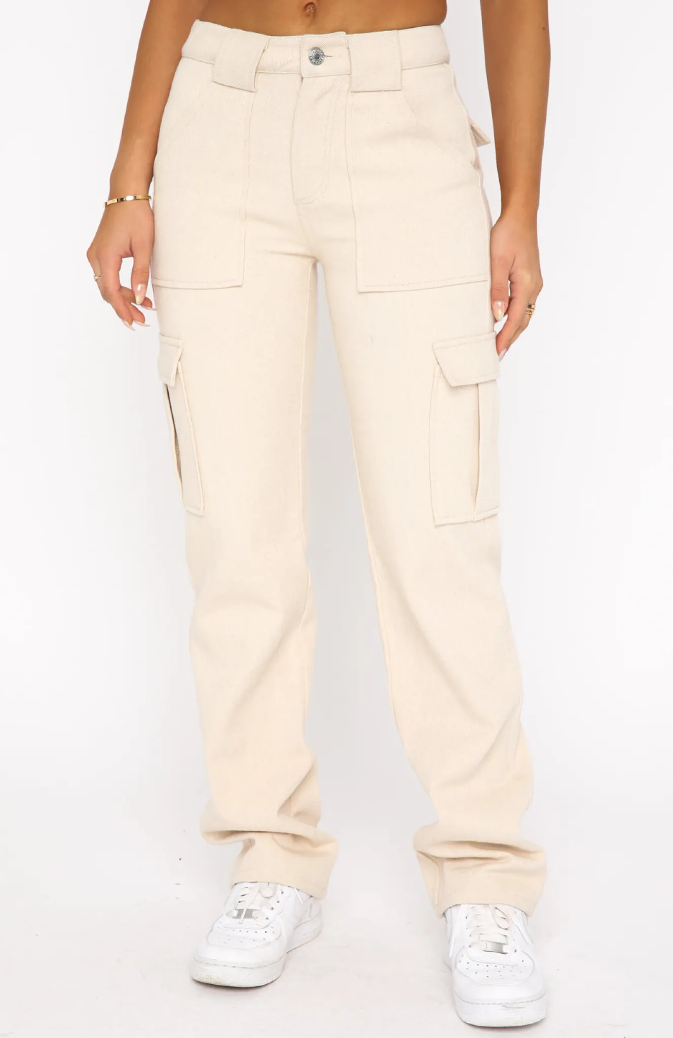 Pants | White Fox Boutique Someone To You Cargo Pants Cream white