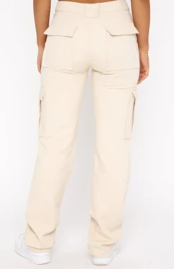 Pants | White Fox Boutique Someone To You Cargo Pants Cream white