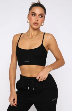 Shirts & Blouses | White Fox Boutique Something Special Waffle Crop black