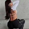 Shirts & Blouses | White Fox Boutique Sort It Out Long Sleeve Crop white