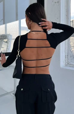 Shirts & Blouses | White Fox Boutique Sort It Out Long Sleeve Crop black