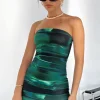 Restocked | White Fox Boutique Spark The Passion Mini Dress Distortion green