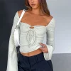 Shirts & Blouses | White Fox Boutique Spending Spree Long Sleeve Top Stone nude
