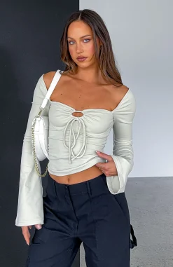 Shirts & Blouses | White Fox Boutique Spending Spree Long Sleeve Top Stone nude