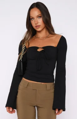 Shirts & Blouses | White Fox Boutique Spending Spree Long Sleeve Top black