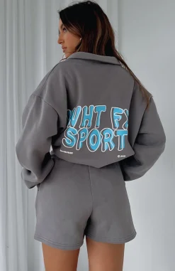 Jackets & Blazers | White Fox Boutique Sport Series Zip Front Sweater Charcoal grey