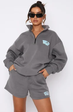 Jackets & Blazers | White Fox Boutique Sport Series Zip Front Sweater Charcoal grey