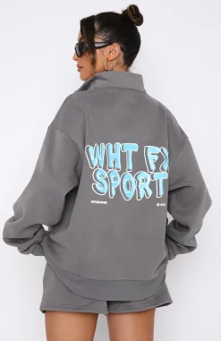 Jackets & Blazers | White Fox Boutique Sport Series Zip Front Sweater Charcoal grey