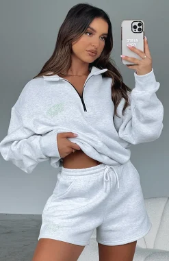 Jackets & Blazers | White Fox Boutique Sport Series Zip Front Sweater Marle grey