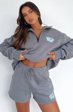 Jackets & Blazers | White Fox Boutique Sport Series Zip Front Sweater Charcoal grey