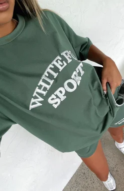Shirts & Blouses | White Fox Boutique Sports Edition Oversized Tee Dusty Olive green