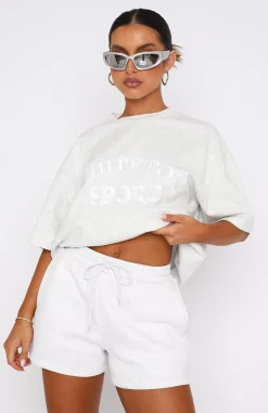 Shirts & Blouses | White Fox Boutique Sports Edition Oversized Tee Marle grey