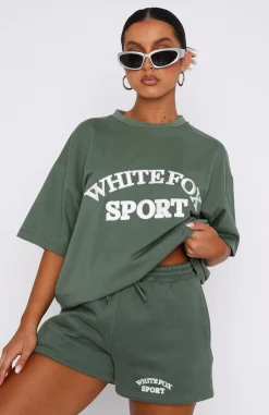 Shirts & Blouses | White Fox Boutique Sports Edition Oversized Tee Dusty Olive green