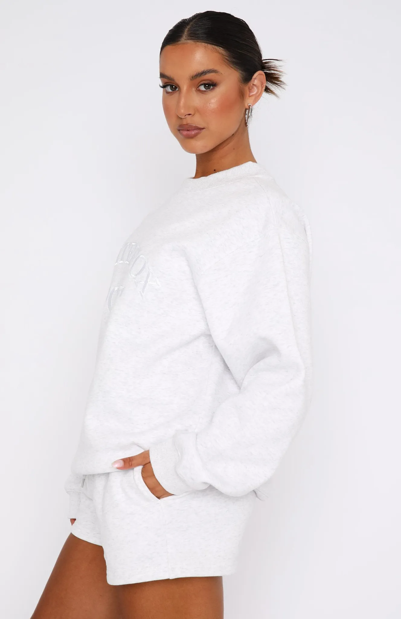Jackets & Blazers | White Fox Boutique Sports Edition Oversized Sweater Marle grey