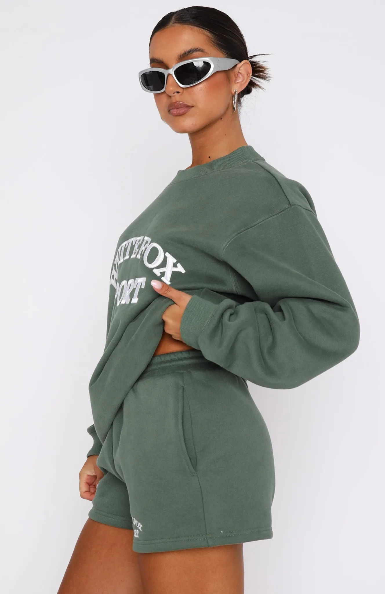 Jackets & Blazers | White Fox Boutique Sports Edition Oversized Sweater Dusty Olive green