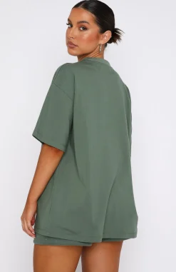Shirts & Blouses | White Fox Boutique Sports Edition Oversized Tee Dusty Olive green
