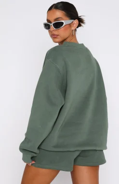 Jackets & Blazers | White Fox Boutique Sports Edition Oversized Sweater Dusty Olive green