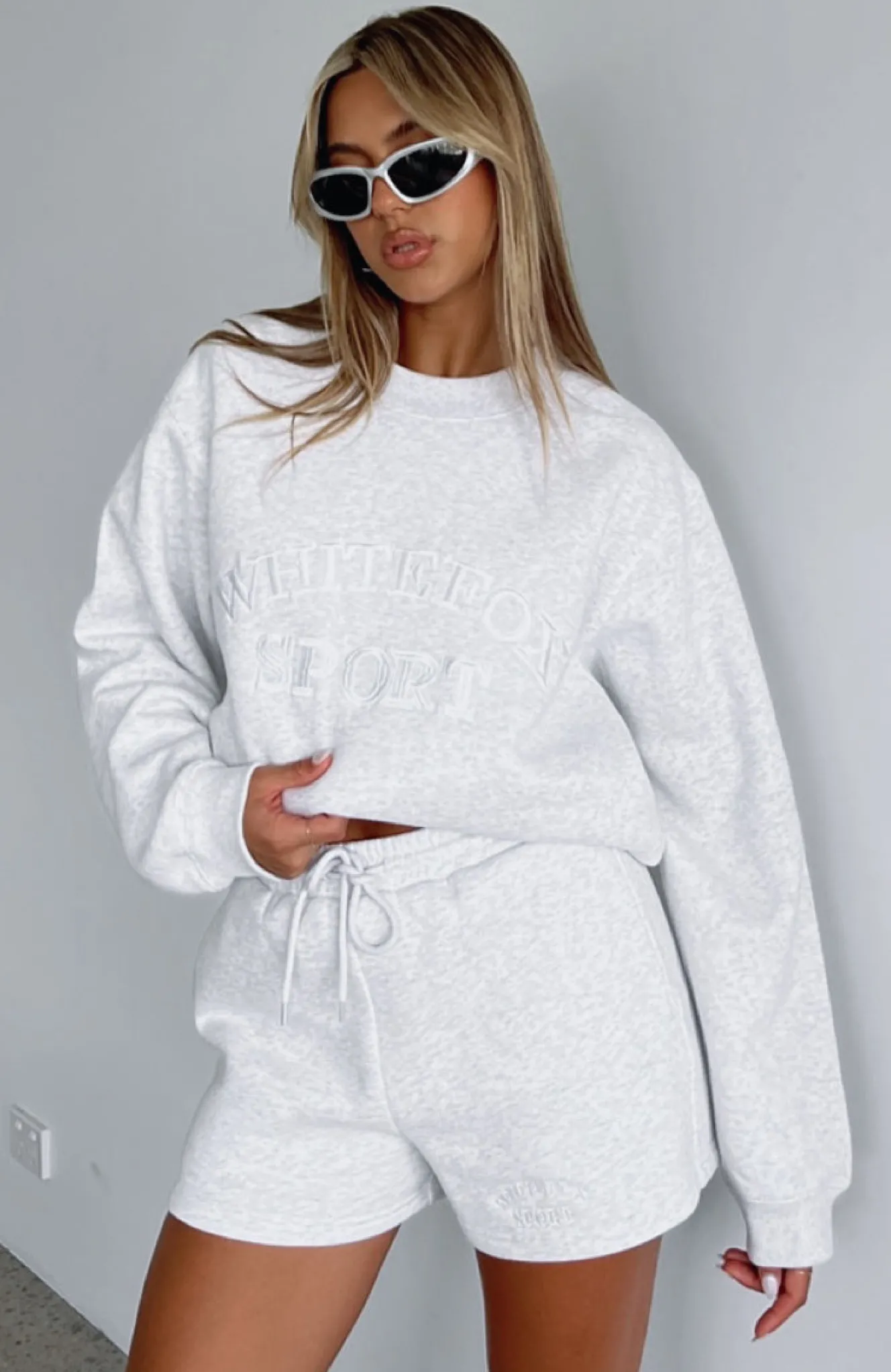 Jackets & Blazers | White Fox Boutique Sports Edition Oversized Sweater Marle grey