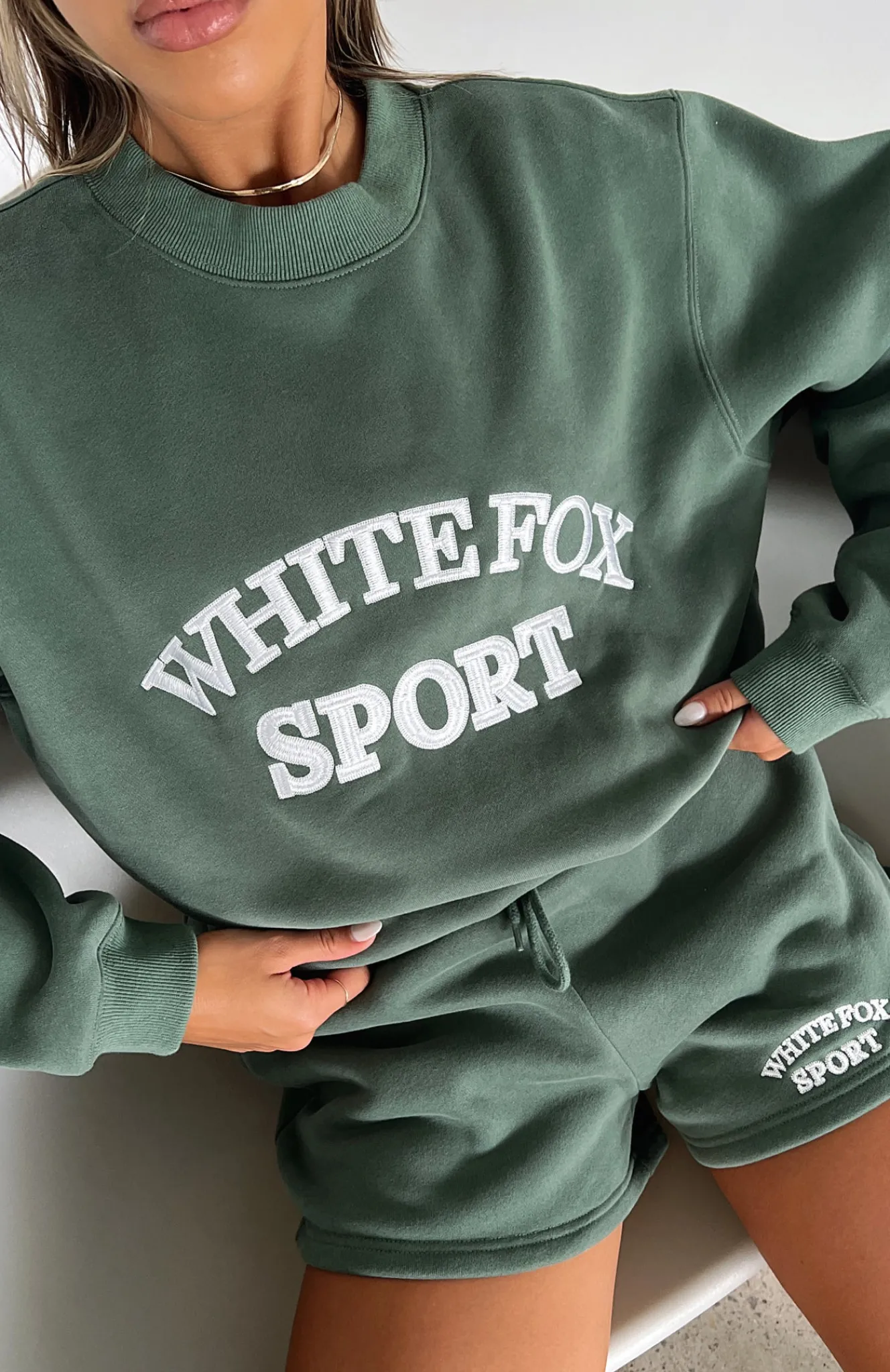 Jackets & Blazers | White Fox Boutique Sports Edition Oversized Sweater Dusty Olive green