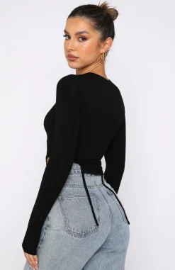 Shirts & Blouses | White Fox Boutique Spring Fresh Long Sleeve Top black