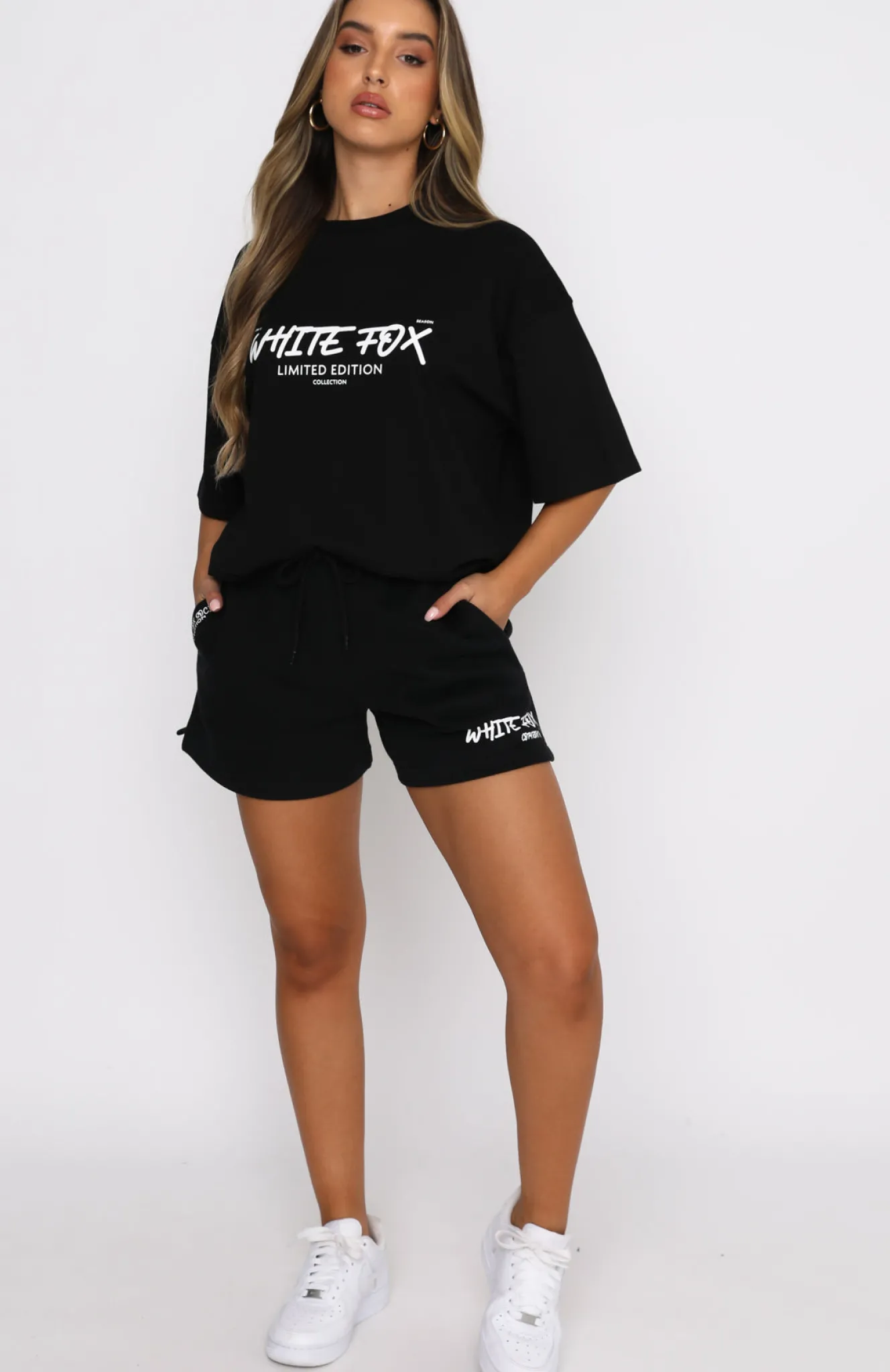 Shorts | White Fox Boutique State Of Art Lounge Shorts black