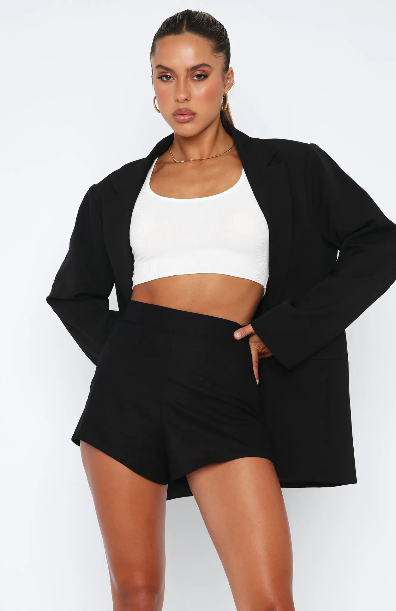 Shorts | White Fox Boutique Stay A While Shorts black
