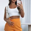 Shorts | White Fox Boutique Stay A While Shorts Papaya orange