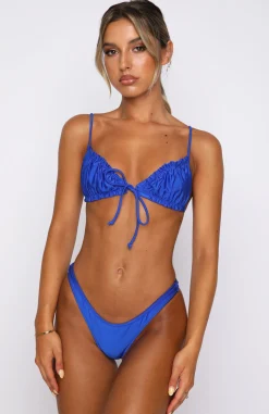 Bikini Bottoms | White Fox Boutique Stay Golden Bottoms Shiny Sapphire blue