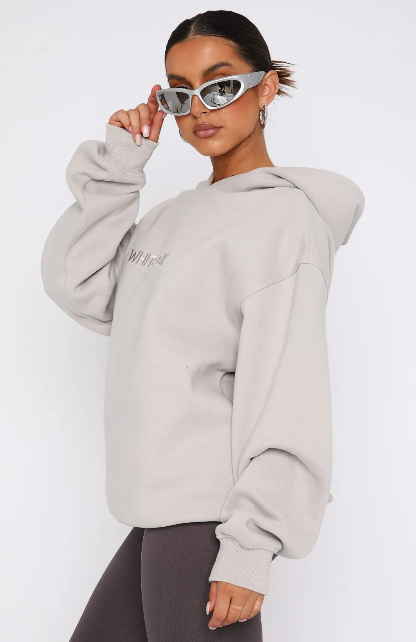 Jackets & Blazers | White Fox Boutique Stay Lifted Oversized Hoodie Moon nude