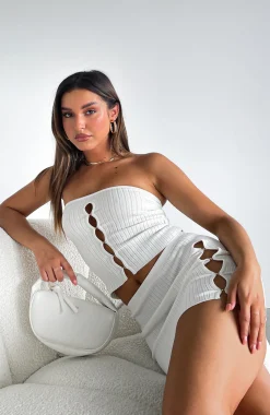 Shirts & Blouses | White Fox Boutique Stay Longer Knit Crop Off white
