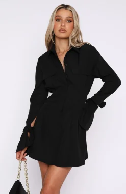 Long Sleeve Dresses | White Fox Boutique Stay The Night Long Sleeve Mini Dress black
