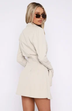 Long Sleeve Dresses | White Fox Boutique Stay The Night Long Sleeve Mini Dress Taupe grey