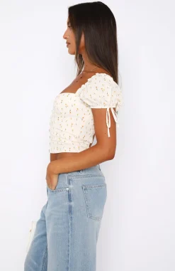 Shirts & Blouses | White Fox Boutique Steal The Moment Bustier Soft Floral yellow