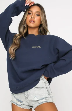 Jackets & Blazers | White Fox Boutique Steal Your Heart Oversized Sweater Navy blue