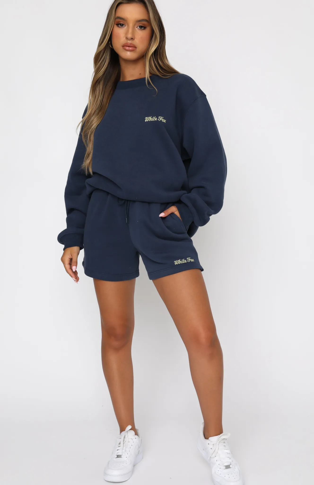 Jackets & Blazers | White Fox Boutique Steal Your Heart Oversized Sweater Navy blue