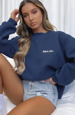 Jackets & Blazers | White Fox Boutique Steal Your Heart Oversized Sweater Navy blue