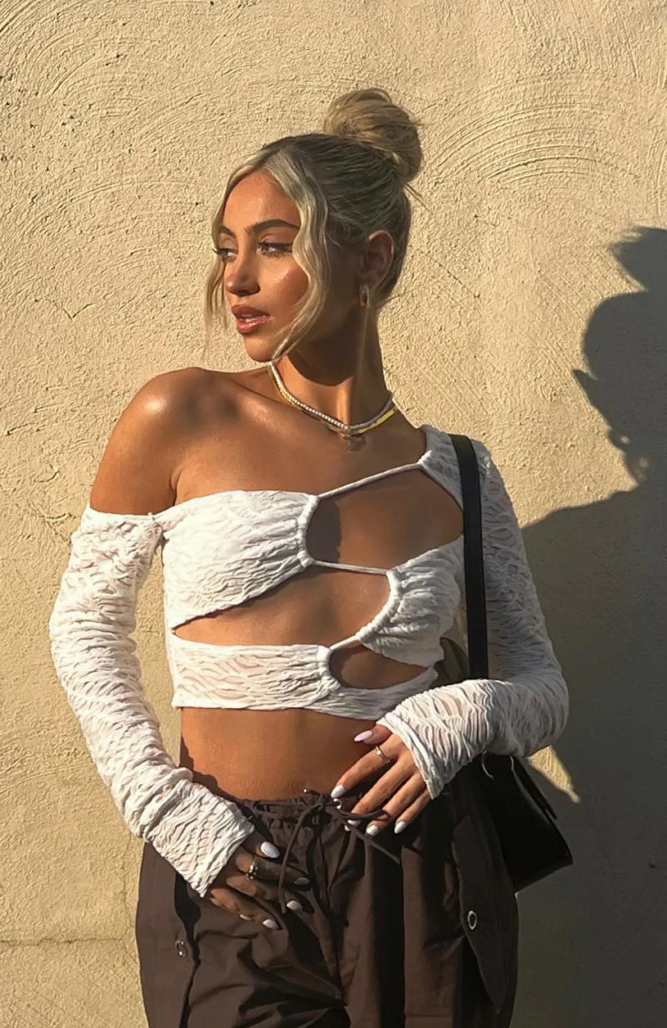 Shirts & Blouses | White Fox Boutique Step Aside Long Sleeve Crop white