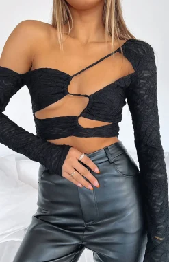 Shirts & Blouses | White Fox Boutique Step Aside Long Sleeve Crop black