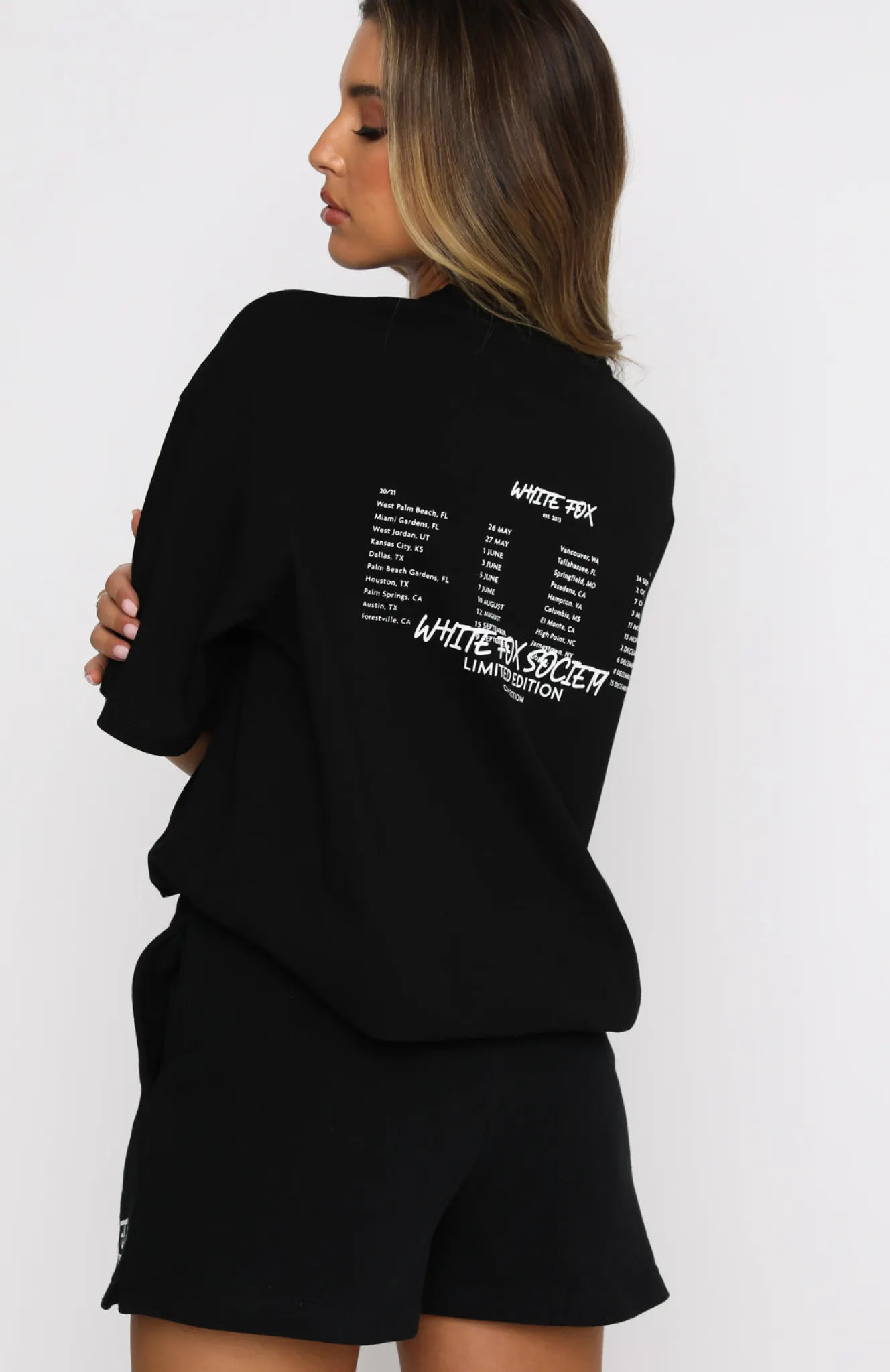 Shirts & Blouses | White Fox Boutique Step Back Oversized Tee black
