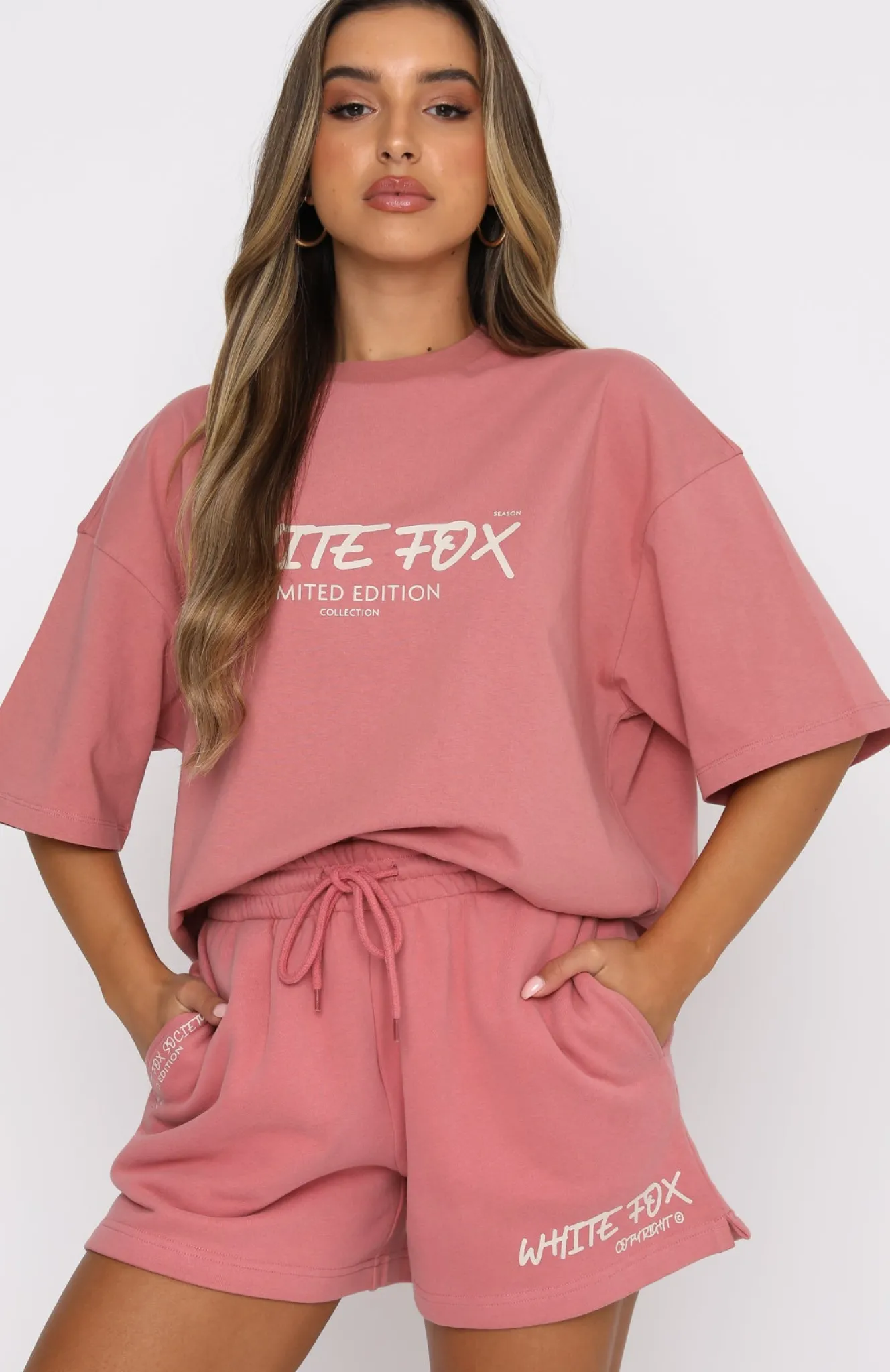 Shirts & Blouses | White Fox Boutique Step Back Oversized Tee Berry pink